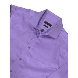Calvin Klein Purple Button-up, 16-1/2 34/35, #492-S‎